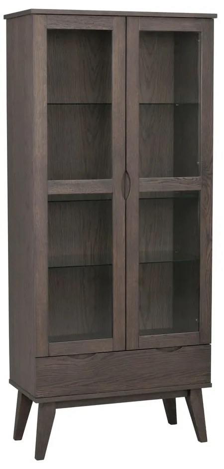 Hnedá vitrína v dekore duba 82x185 cm Filippa – Rowico