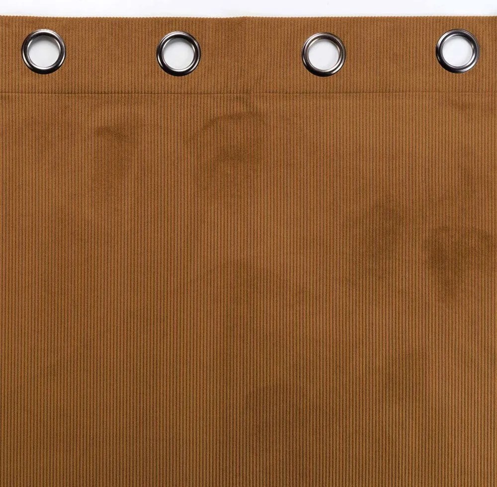 Hnedý menčestrový záves 140x260 cm Casual – douceur d'intérieur