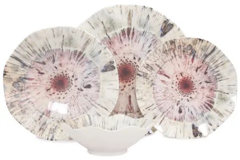 Jedálenská sada 24 ks pestrofarebná/porcelán