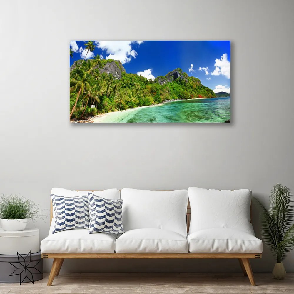 Obraz na plátne Pláž hory príroda 120x60 cm