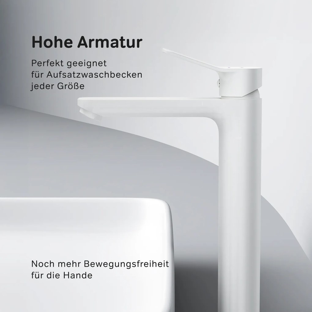 Umývadlová batéria AM.PM X-Joy FXA92033 vysoká, biela