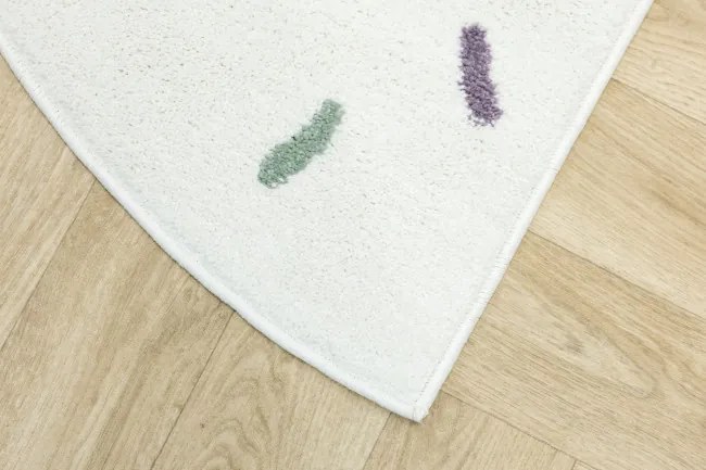 Koberec LIMA M039A krémový / modrý polkruh