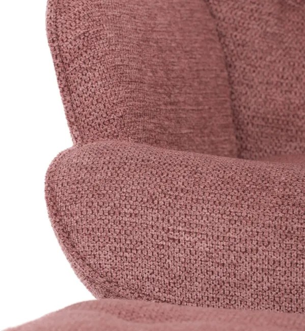 Kreslo ružové s podnožkou AK-303 PINK2