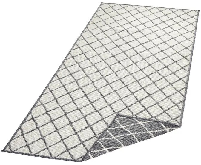 NORTHRUGS - Hanse Home koberce Kusový koberec Twin-Wendeteppiche 103118 grau creme – na von aj na doma - 160x230 cm