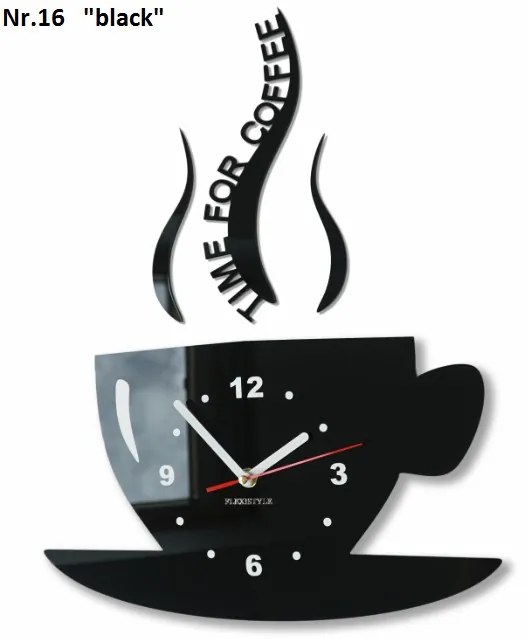 Nástenné hodiny Time for coffee modrá