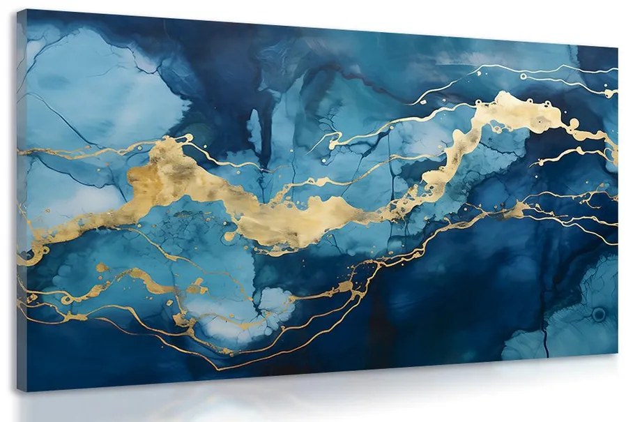 Obraz modrý mramor - 60x40