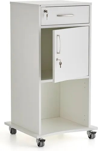 Rečnícky pult, 1 zásuvka, malá skrinka, biela