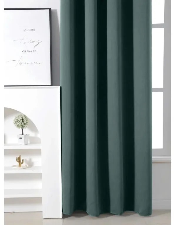 Tyrkysová záclona OXFORD 140x250 cm Zavesenie: Riasiaca páska