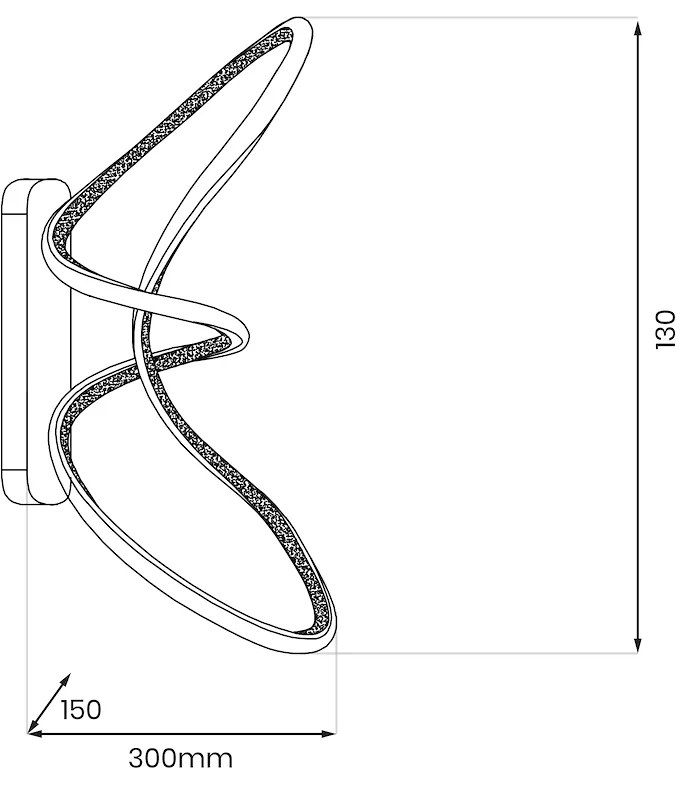EUlight Nástenné LED svietidlo Tesoro, 1x LED 15w, 4000k, ch
