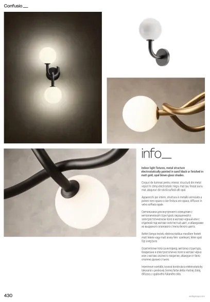 Redo 01-3258 - Luster na tyči CONFUSIO 5xE14/28W/230V priemer 96 cm zlatý