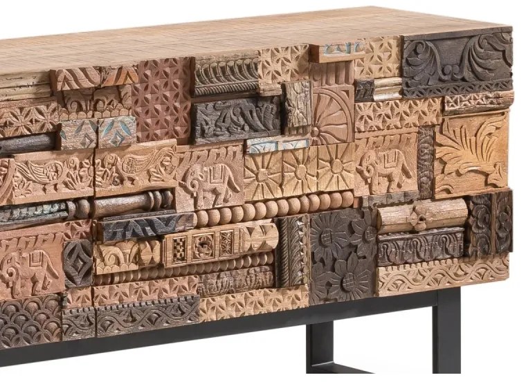 furniture-nabytek.cz - Masívny jedálenský stôl Grónsko z mangového dreva, lakovaný, hnedý – 200×40×75 cm
