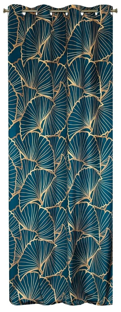 ZATEMŇOVACÍ ZÁVES NA KRÚŽKOCH LIMITED COLLECTION MUSA3 140X250 CM TMAVOMODRÁ