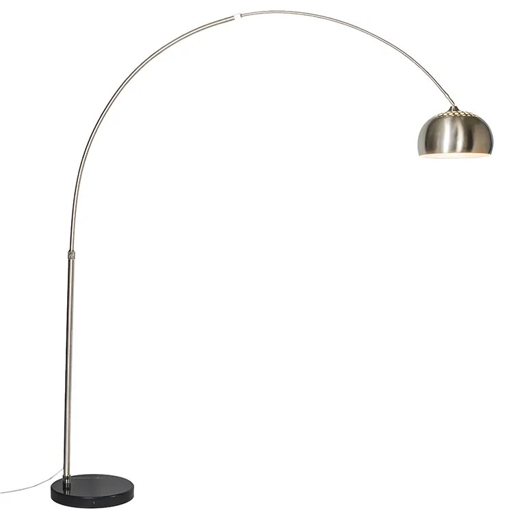Oceľová oblúková lampa s kovovým tienidlom 33 cm nastaviteľná - XXL