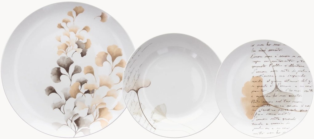 Porcelánová súprava riadu Madison Poesia, 6 osôb, 18 ks