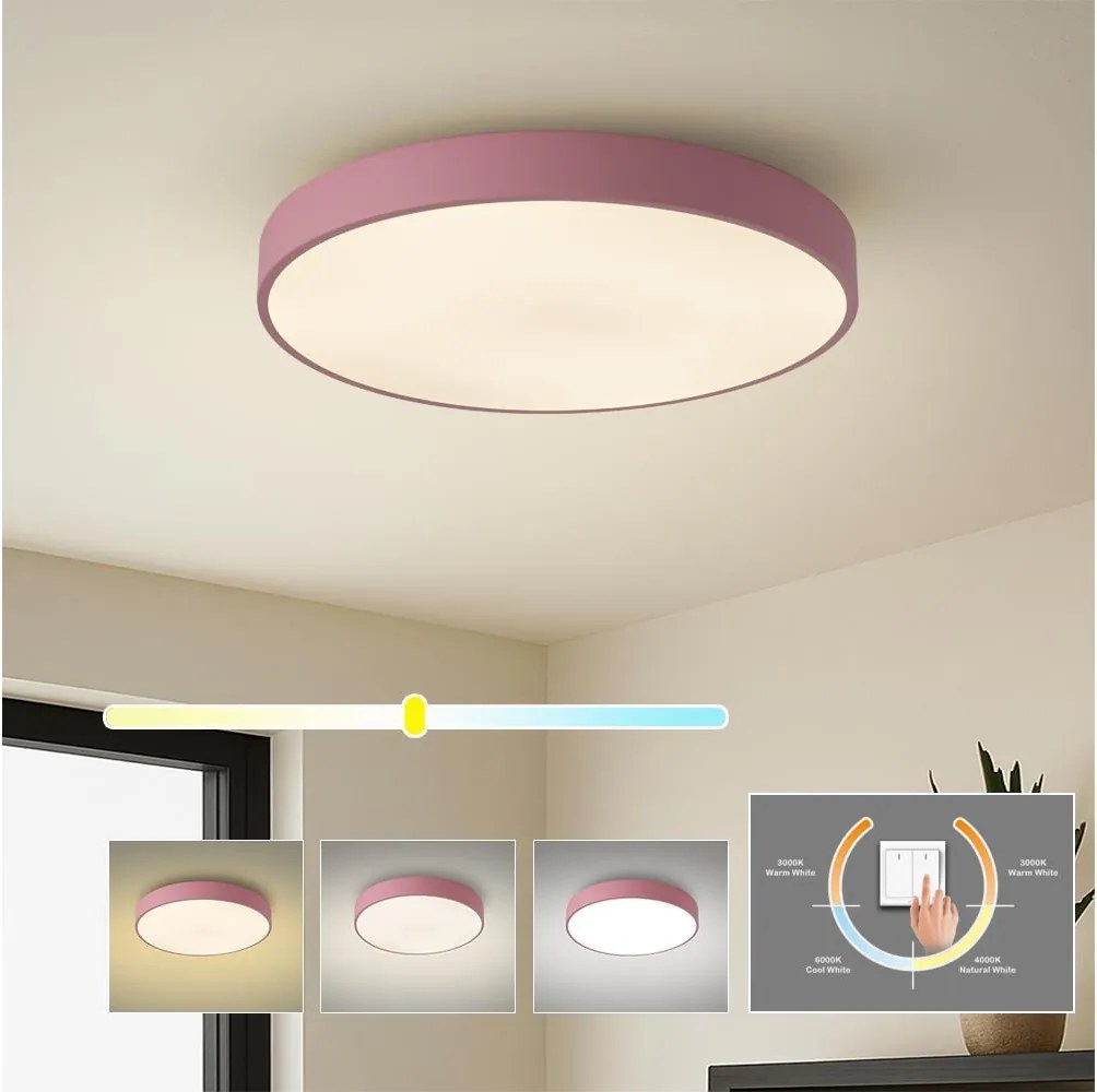 Brilagi - LED stropné svietidlo POOL LED/60W/230V 3000/4000/6000K 50 cm ružové