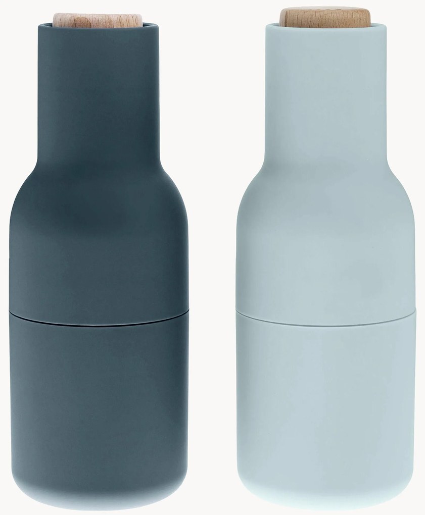 Mlynčeky na soľ a korenie's vrchnákmi z bukového dreva Bottle Grinder, 2 ks