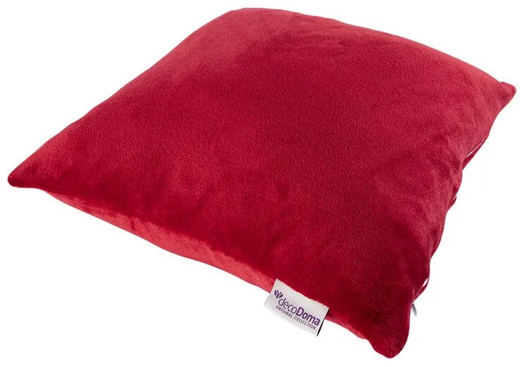 Súprava 2 ks obliečok na vankúšiky z mikroplyšu červené 40 x 40 cm