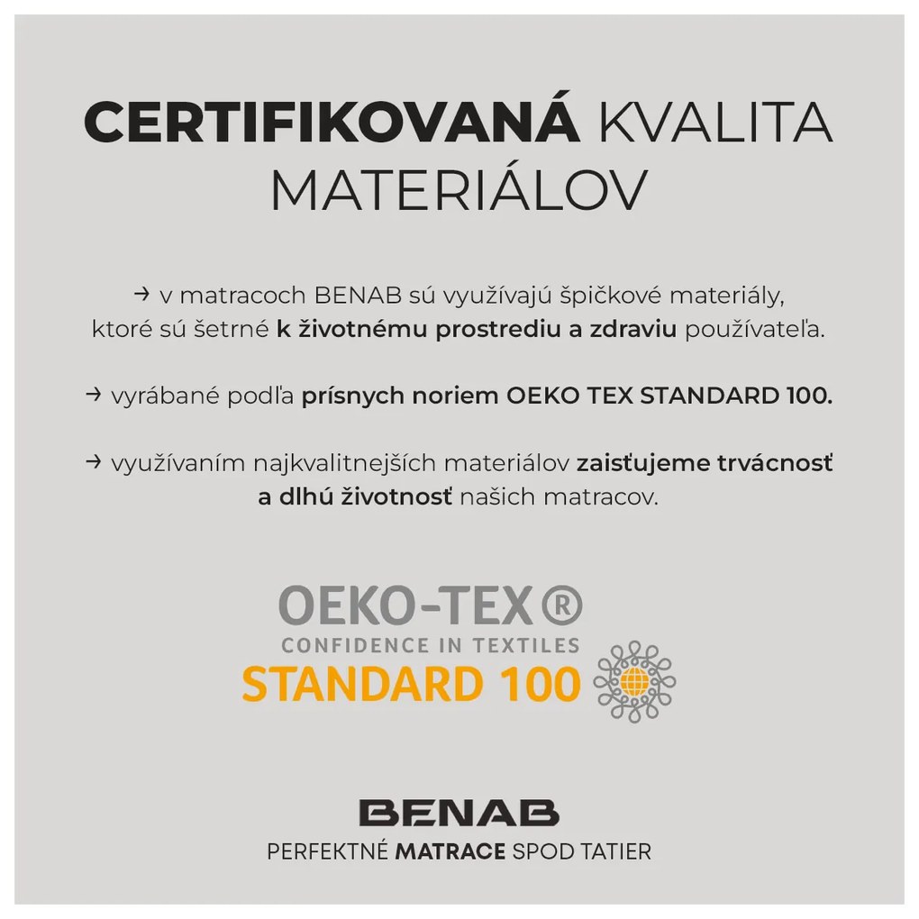 BENAB ERGOMAX Soft/Hard taštičkové matrace 1+1 (2 ks) 120x200 cm Poťah so striebrom