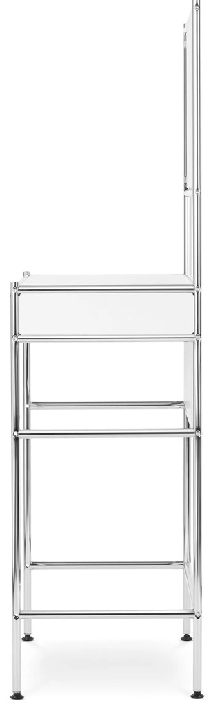 Kovový toaletný stolík »CN3« s veľkým zrkadlom a so zásuvkou