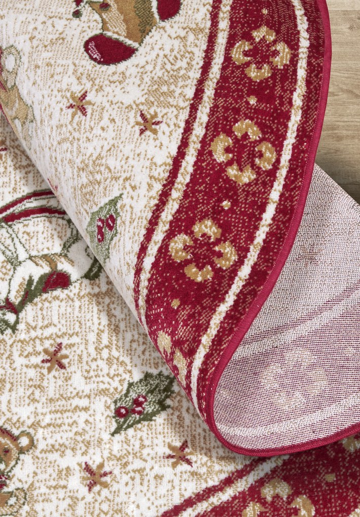 Villeroy & Boch, Kusový koberec Villeroy & Boch Toy's delight so strihaným vlasom 106217 Red, Multicolor kruh, 160x160 (priemer) kruh, červená, obývacia izba