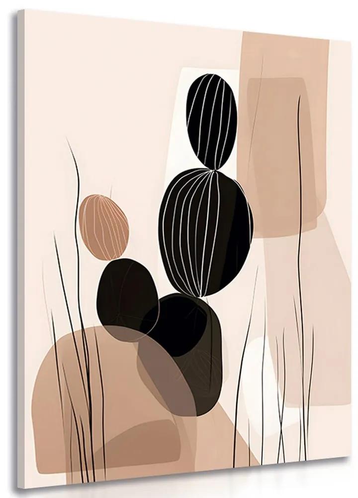 Obraz abstraktné botanické tvary kaktus Varianta: 40x60