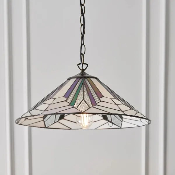 Endon 63938 - Luster na reťazi Tiffany ASTORIA 1xE27/60W/230V pr. 48 cm