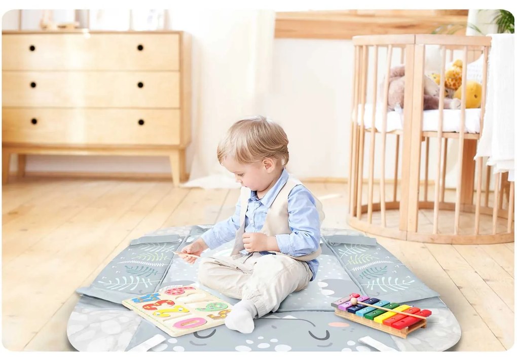 Interaktívna vzdelávacia podložka 110 x 100 cm Nessi Ricokids