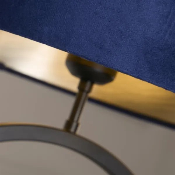 Searchlight EU93101AZ - Stolná lampa ELEGANT 1xE27/60W/230V modrá