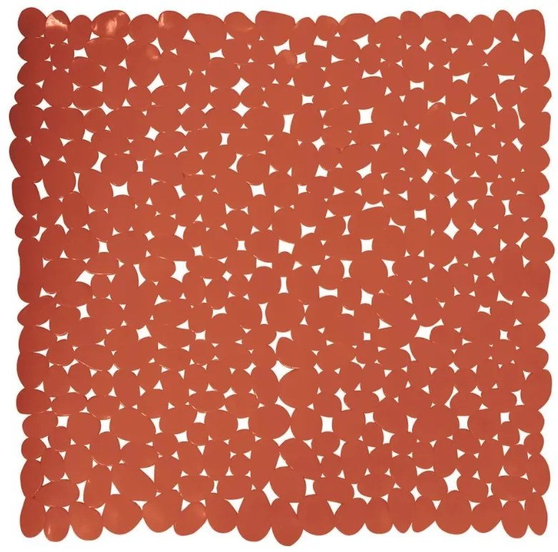 Spirella Protiskluzová podložka do sprchy GALETS,terakota, 53 x 53 cm