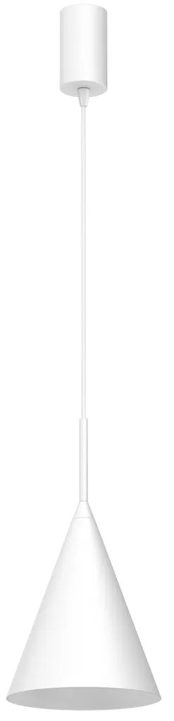 Závesné svietidlo Capital, 1x biele kovové tienidlo, (fi 17cm), w