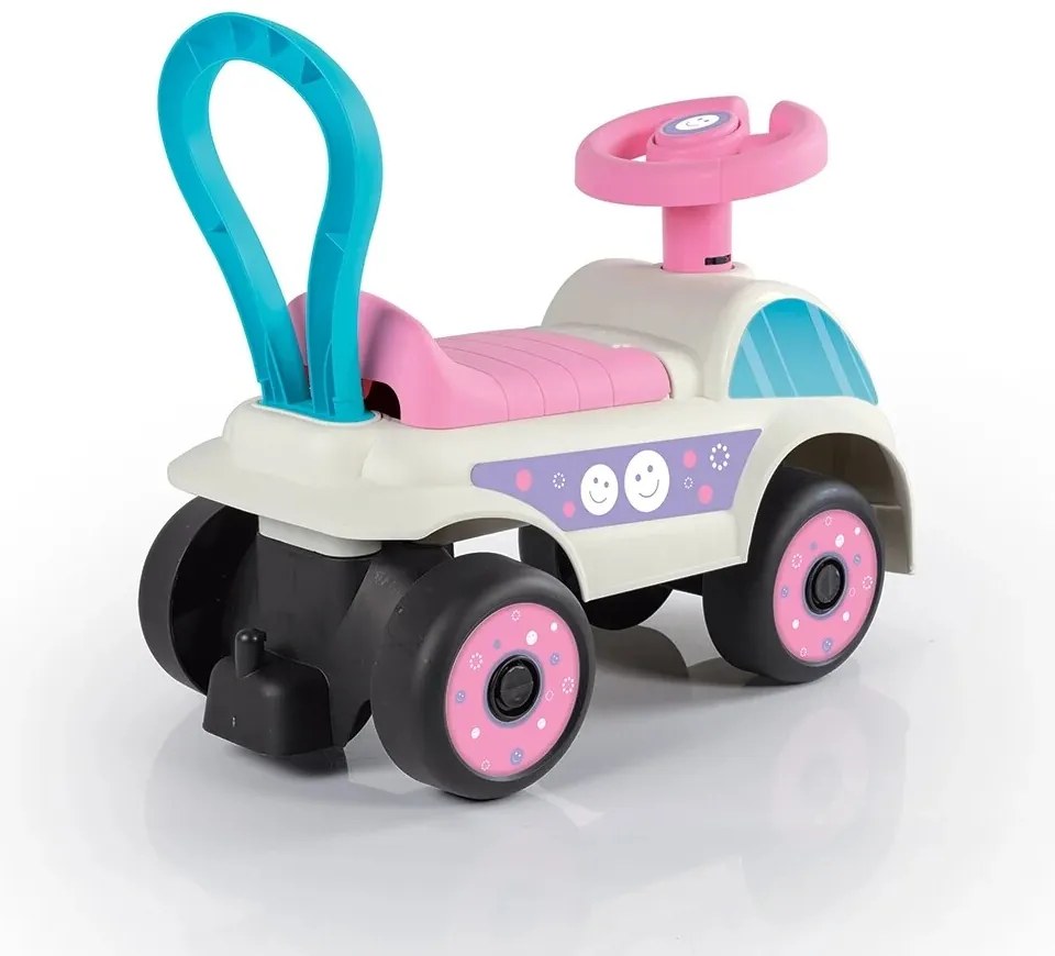 Dolu Odrážadlo auto, bielo-ružová