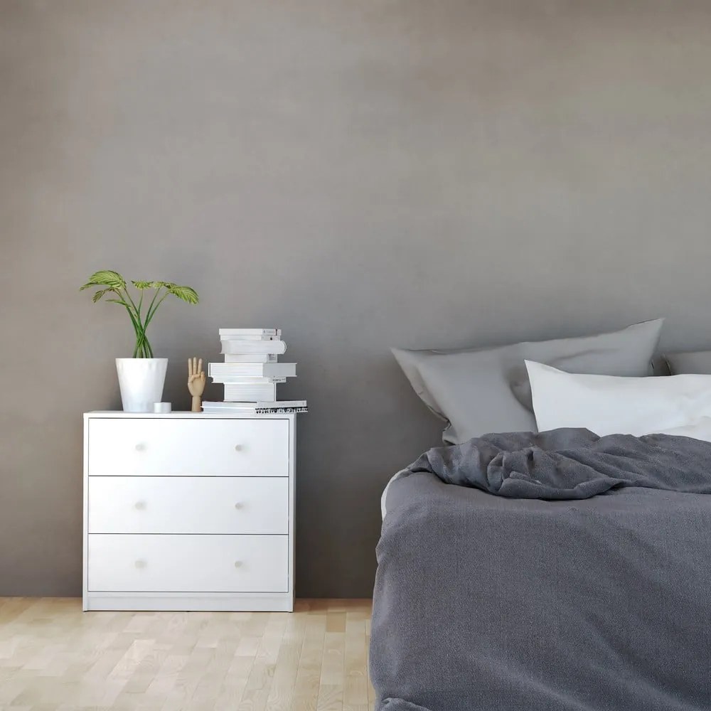 Biela komoda Tvilum May, 72 x 68 cm