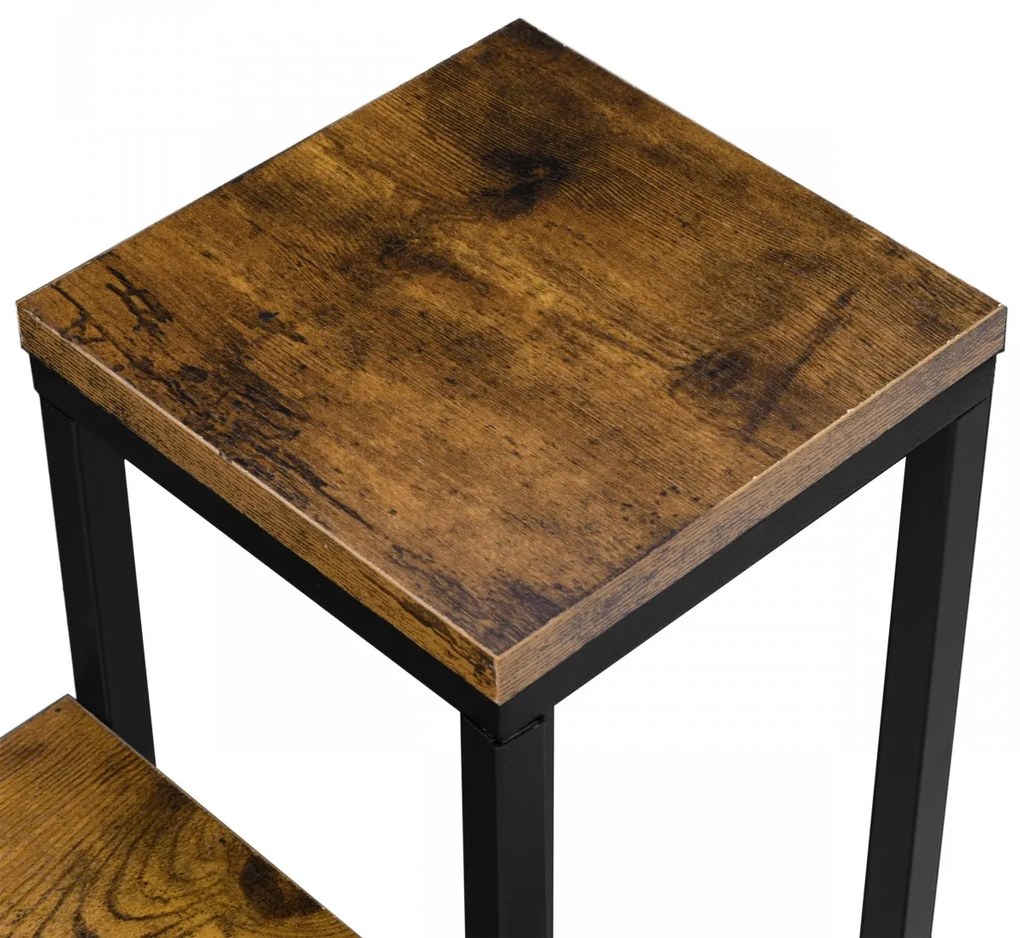 Stojan na květiny Munir černý/dub