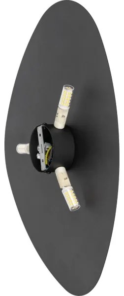 Nástenné svietidlo STONE 3xG9/8W/230V 37x49 cm čierna