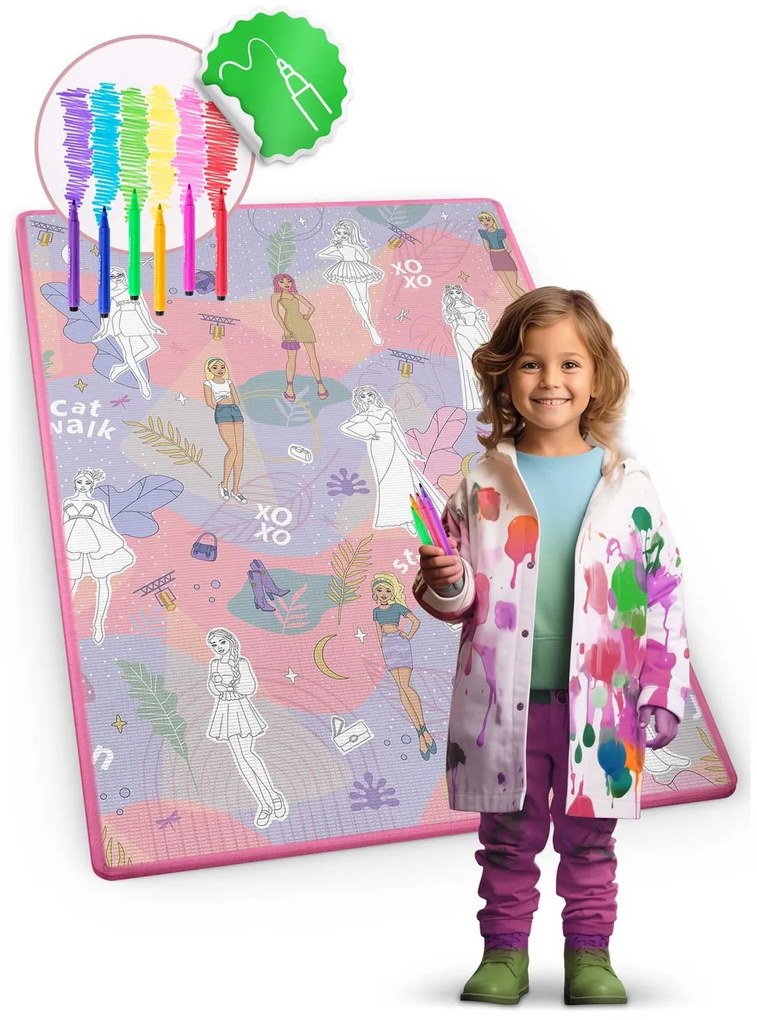 Rolovaná penová podložka na vyfarbovanie 120 x 90 x 0,3 cm Ricokids RK-344