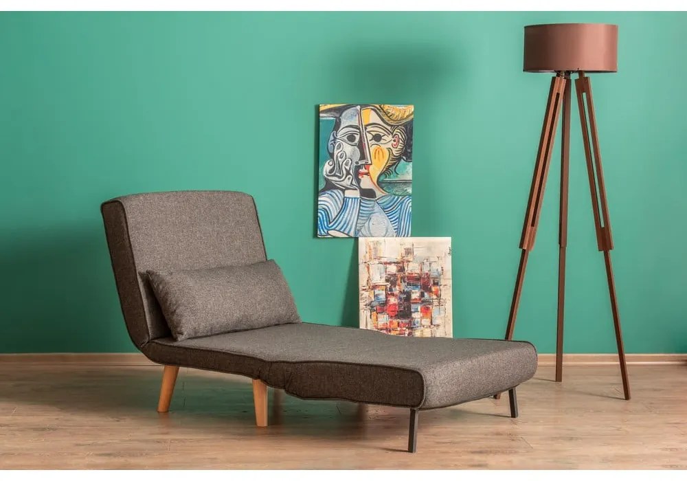 Tmavosivé kreslo Folde – Artie