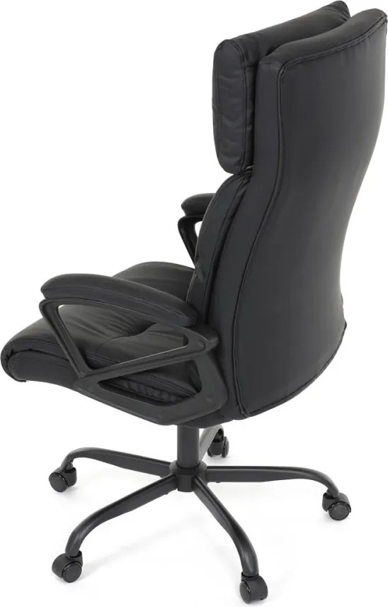 Kancelárske kreslo PEDRO — ekokoža, čierna