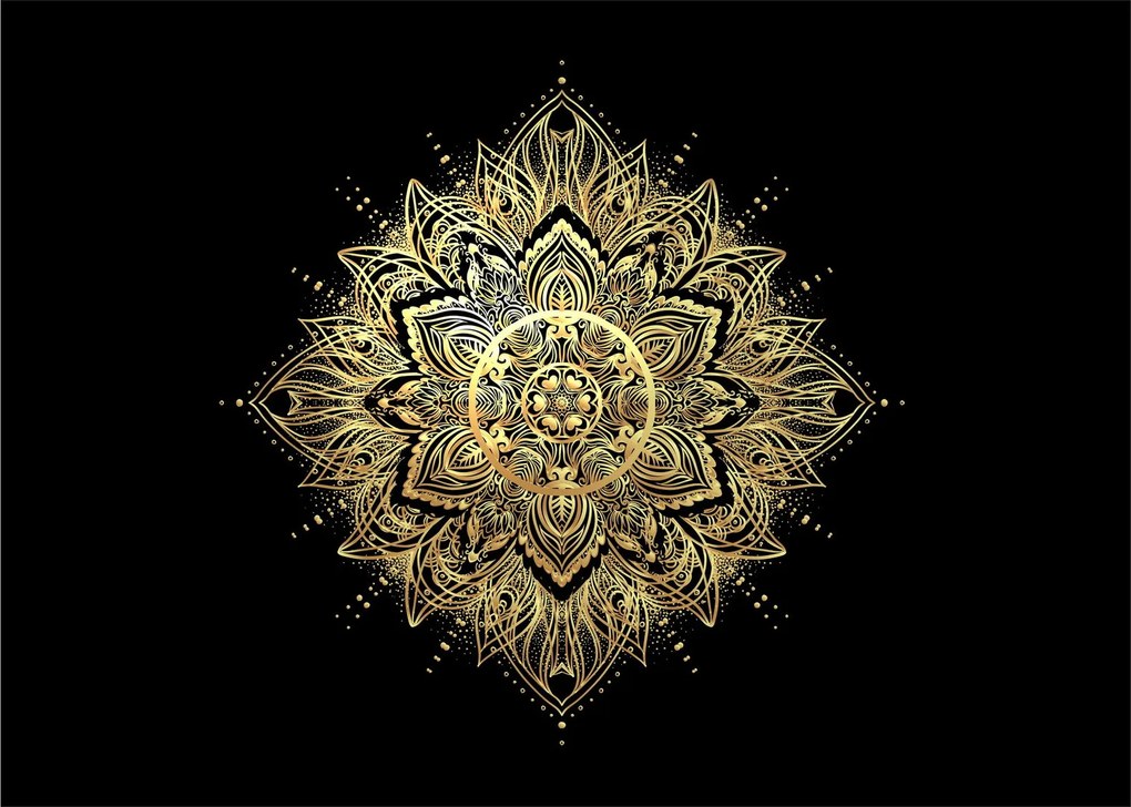 Sklenený obraz - Mandala bohatstvo (70x50 cm)