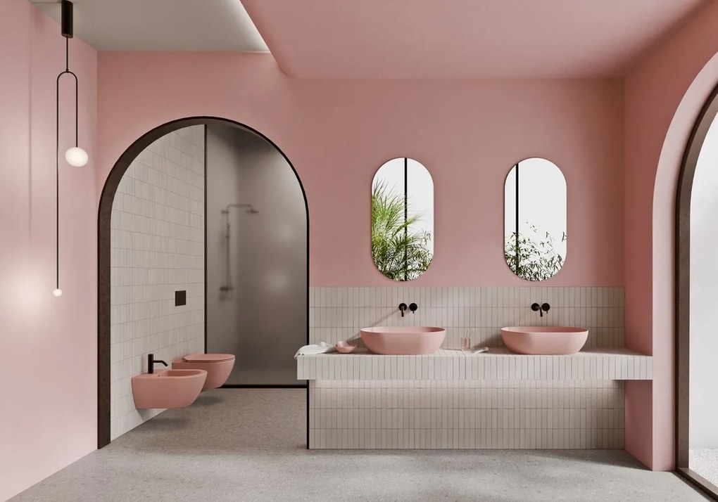 GSI GSI, PURA závesná WC misa, Swirlflush, 36x55cm, blush dual-mat, 881524