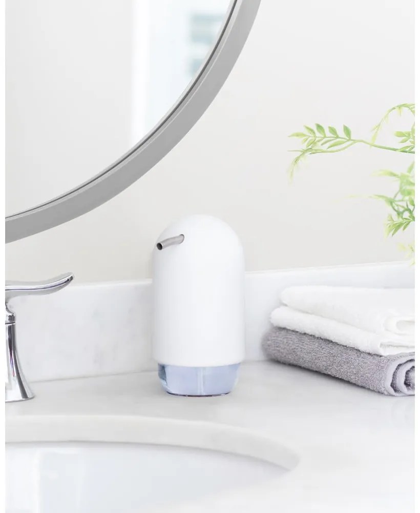 Biely plastový dávkovač mydla 230 ml Touch – Umbra