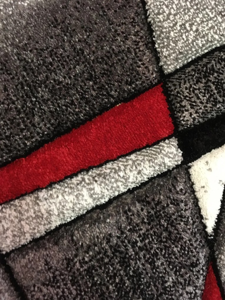 Medipa (Merinos), Kusový koberec Brilliance 21807 grey-red, 80x150, šedá, kancelária