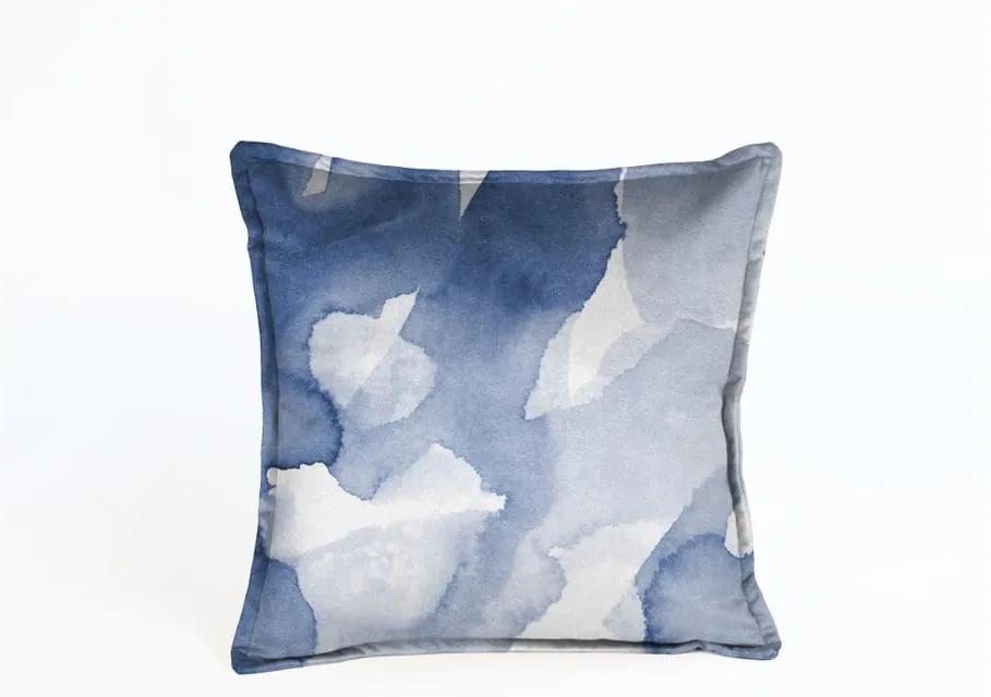 Modrá dekoratívna obliečka na vankúš Velvet Atelier Sky, 45 x 45 cm