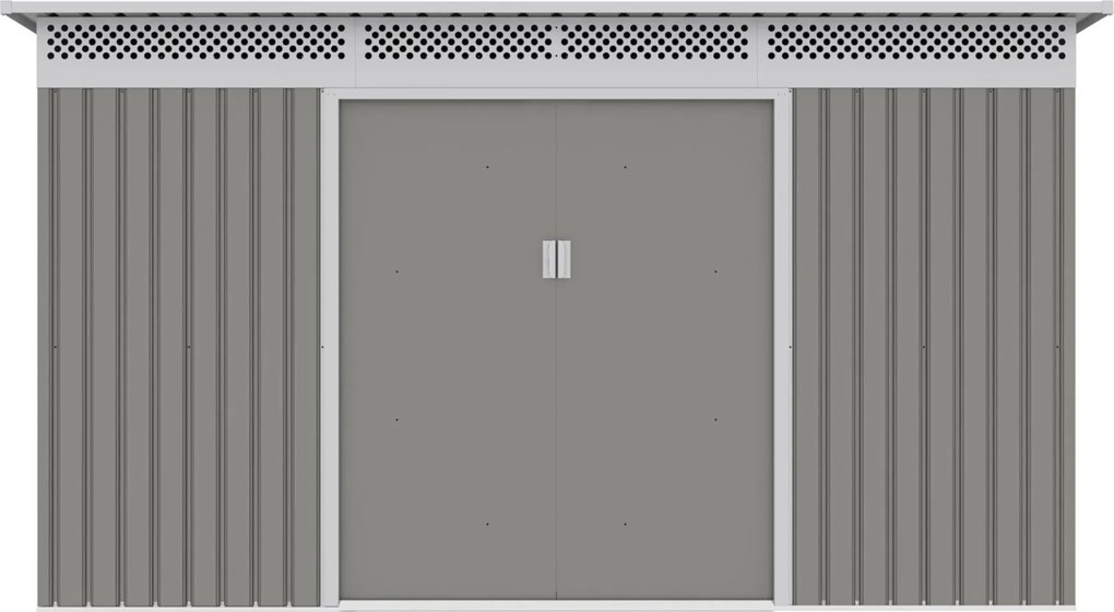 Záhradný domček G21 GRAH 1132 - 340 x 333 cm, metalický šedý