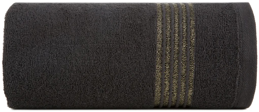 BAVLNENÝ UTERÁK LILA 30X50 CM ČIERNA