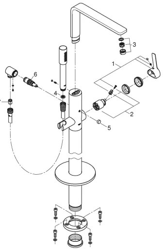 GROHE 23792001 - Vaňová batéria LINEARE 271 mm, lesklý chróm