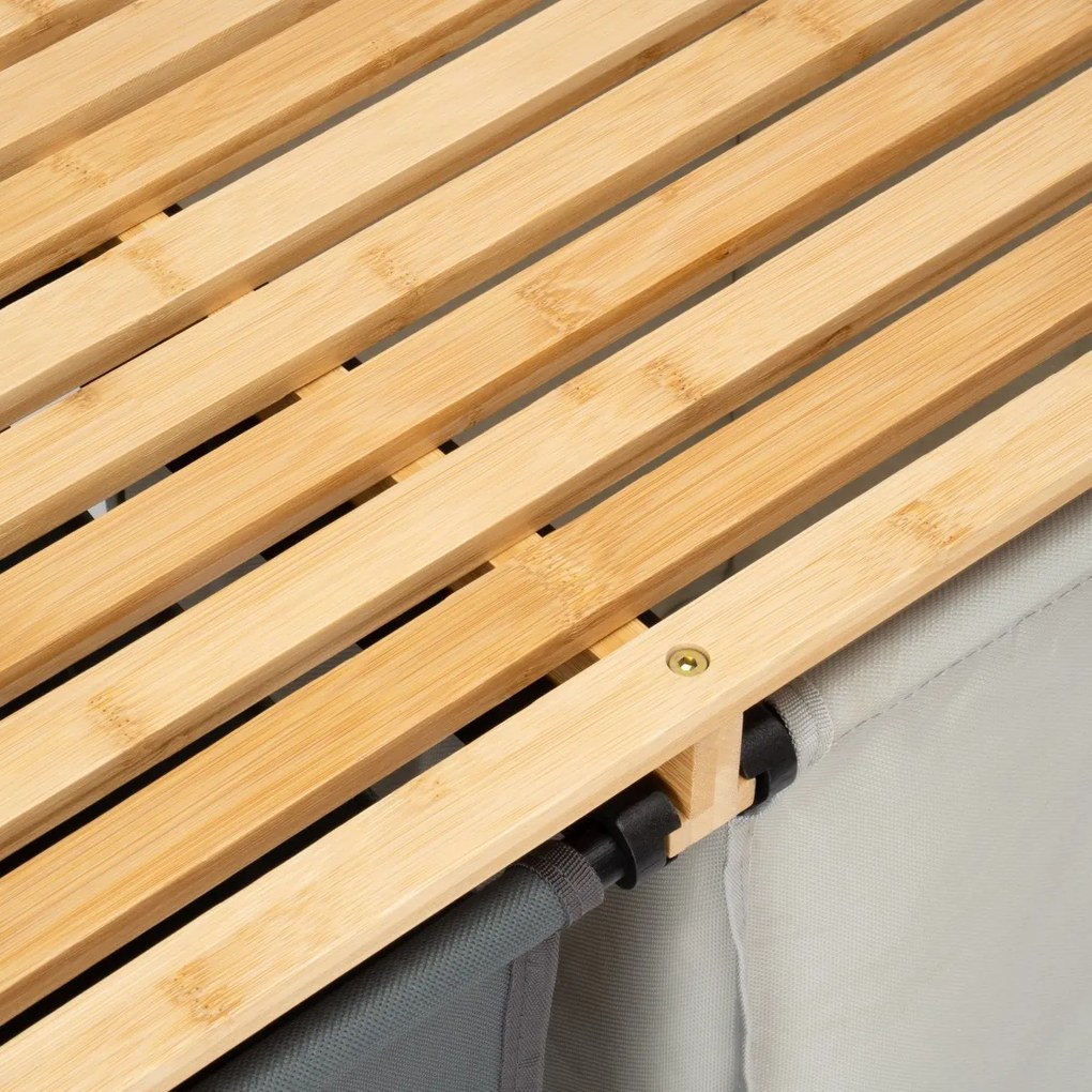 Bambusový kôš na bielizeň Hanoi šedo-hnedý