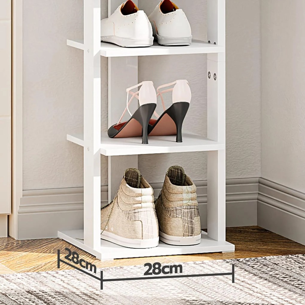 Úzky botník Vasagle Kloudy 28 cm biely