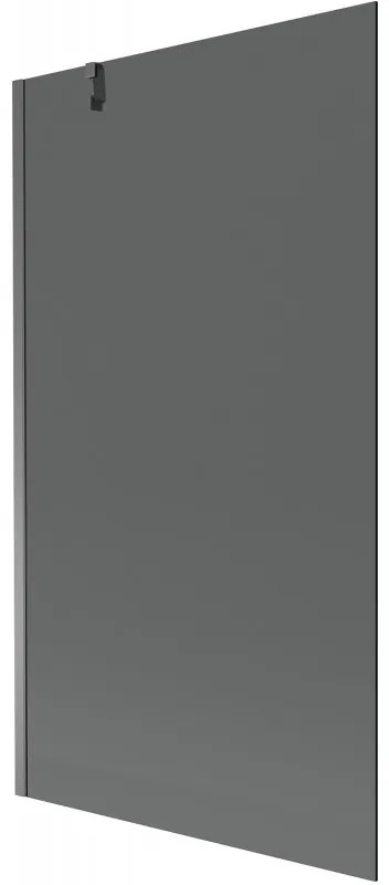 Mexen Next, 1-krídlová vaňová zástena 100 x 150 cm, 6mm šedé sklo, grafitová, 895-100-000-00-40-95