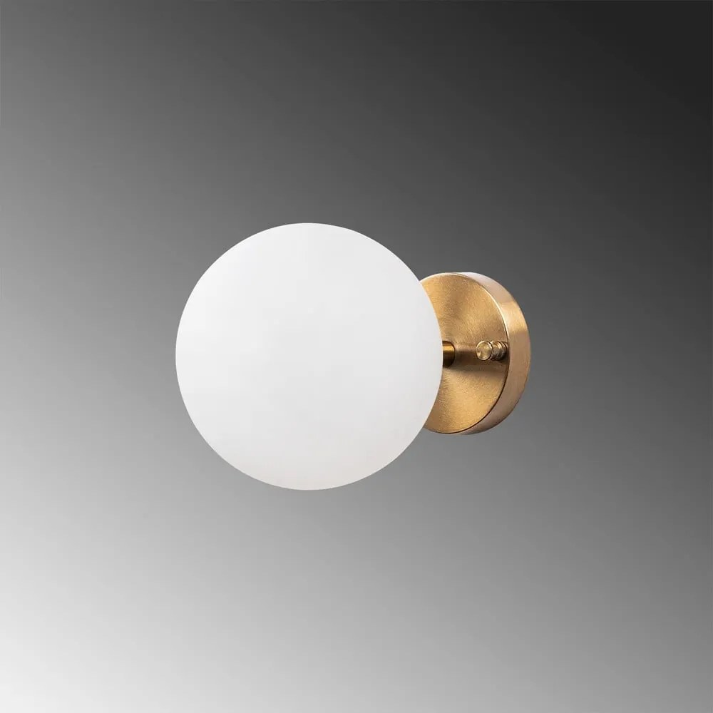 Nástenné svietidlo v bielej a bronzovej farbe ø 15 cm Atmaca – Opviq lights