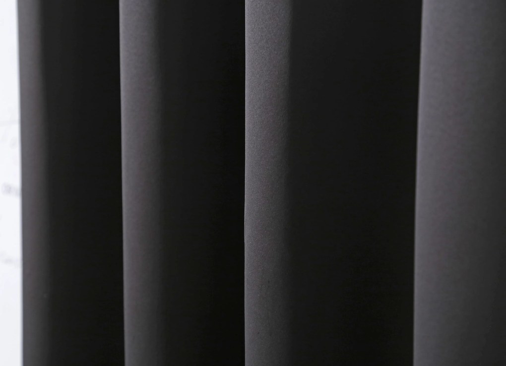 2x Čierny záves OXFORD 140x250 cm